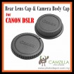 Rear Lens Cap & Camera Body Cap for Canon 1000D 1100D 450D 500D 550D DSLR